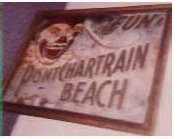 1930s Pontchartrain Beach TIn Sign