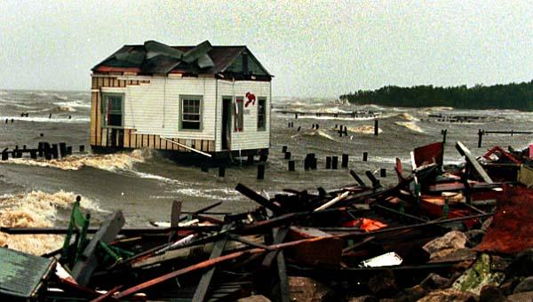 1998 - During Hurricane Georges, the center of the camp survives