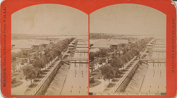 1880s Bird's Eye View- New Basin Canal at West End
